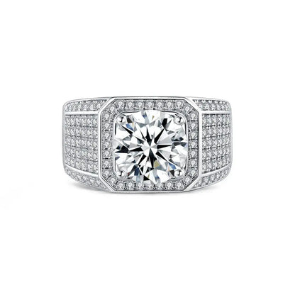 TY S925 Sterling Silver 14K Gold Male 1-3ct Lab Dia Moissanite Ring Sterling Sier Jewelry Party Wedding Band Rings For Men